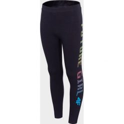 Legginsy dziewczęce (122-164). Legginsy dziewczęce 4F JUNIOR, bez wzorów, z elastanu. Za 49,99 zł.