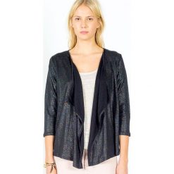 Lniana kurtka "Aurore" w kolorze czarnym. Czarne kurtki damskie Ateliers de la maille Paris, bez wzorów, ze lnu, bez kaptura. W wyprzedaży za 150,95 zł.