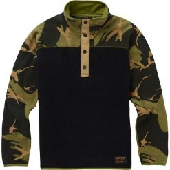 Bluza polarowa "Spark" w kolorze czarno-brązowo-oliwkowym. Brązowe bluzy chłopięce rozpinane marki Burton Kids, moro, z materiału. W wyprzedaży za 105,95 zł.