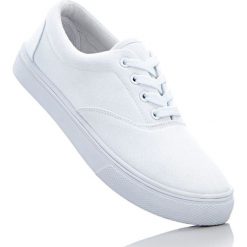 Tenisówki bonprix biały. Białe tenisówki męskie bonprix. Za 49,99 zł.