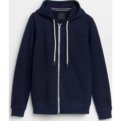 Rozpinana bluza z bawełny organicznej - Granatowy. Niebieskie bluzy męskie Reserved, s, bez wzorów, z bawełny, bez kołnierzyka, bez rękawów, bez kaptura. Za 89,99 zł.