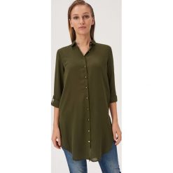 Długa koszula - Khaki. Brązowe koszule damskie Sinsay, s. Za 49,99 zł.