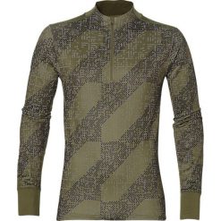 Bluzy męskie: Asics Bluza Męska Lite - show LS 1/2 Zip Lite Stripe Martini Olive r. XL
