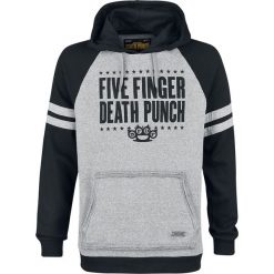 Five Finger Death Punch EMP Signature Collection Bluza z kapturem odcienie szarego/czarny. Czarne bluzy męskie rozpinane marki Five Finger Death Punch, xl, z aplikacjami, z kapturem. Za 179,90 zł.