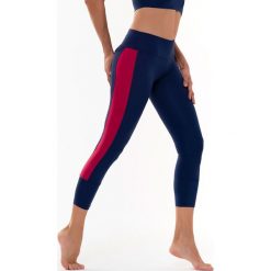 Legginsy sportowe w kolorze granatowo-czerwonym. Czerwone legginsy sportowe damskie Liposlim, m, z tkaniny. W wyprzedaży za 114,95 zł.