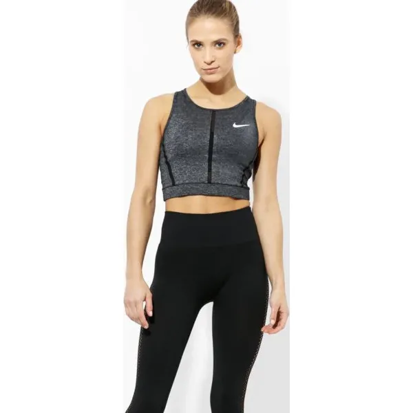 Nike Top Pro Hipercool Heather , szary, rozmiar XS. Szare topy damskie Nike, s, bez wzorów, z poliesteru, bez kołnierzyka. W wyprzedaży za 149,99 zł.