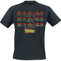 Powrót do przyszłości Time Clock T-Shirt czarny. Czarne koszulki męskie marki Powrót do przyszłości, l, z nadrukiem, z okrągłym kołnierzem. Za 74,90 zł.