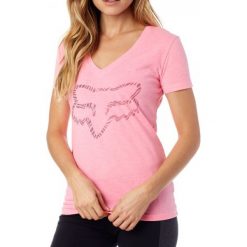 FOX T-Shirt Damski Phoenix V Neck Ss Tee Xs Różowy. Czerwone t-shirty damskie marki FOX, xs. W wyprzedaży za 67,00 zł.