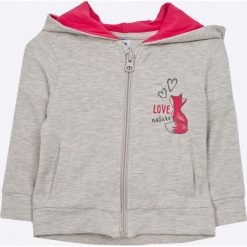 Blukids - Bluza dziecięca 68-98 cm. Białe bluzy dziewczęce Blukids, bez wzorów, z bawełny, bez rękawów, z kapturem. W wyprzedaży za 29,90 zł.