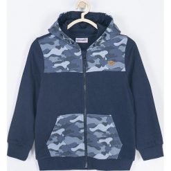 Coccodrillo - Bluza dziecięca 92-122 cm. Niebieskie bluzy chłopięce COCCODRILLO, bez wzorów, z dzianiny, bez rękawów, z kapturem. Za 79,90 zł.