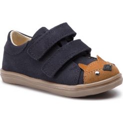 Sneakersy MRUGAŁA - 3180/9-73 Fox Blu. Niebieskie trampki chłopięce Mrugała, bez wzorów, ze skóry, na rzepy. Za 189,00 zł.