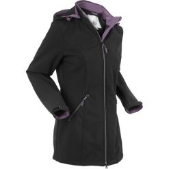 Płaszcze damskie: Płaszcz softshell ze stretchem i kapturem bonprix czarny
