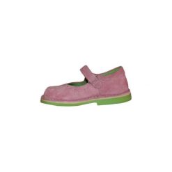 Naturino Girls Baleriny rose/green. Czerwone buciki niemowlęce marki Naturino, ze skóry. Za 259,00 zł.