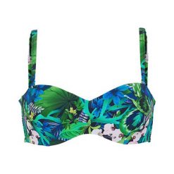 Happy Holly Biustonosz od bikini na fiszbinach Noami zielony we wzory female zielony/ze wzorem 85B. Zielone biustonosze Happy Holly, bez wzorów. W wyprzedaży za 69,00 zł.