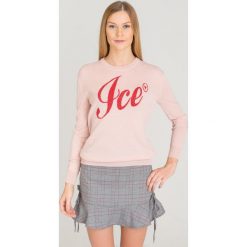 SWETER ICE PLAY. Różowe swetry damskie Ice Play, xs, bez wzorów, z materiału, bez rękawów, bez kaptura. Za 389,50 zł.