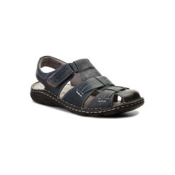 LASOCKI FOR MEN MI18-ROUTER-02. Niebieskie sandały męskie Lasocki For Men, ze skóry, bez zapięcia. Za 149,99 zł.