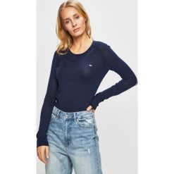 Tommy Jeans - Sweter. Niebieskie swetry damskie Tommy Jeans, s, bez wzorów, z bawełny, bez rękawów, bez kaptura. W wyprzedaży za 279,90 zł.