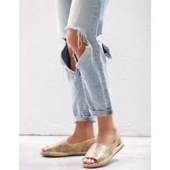 Żółte Espadryle Morning Liight. Żółte espadryle damskie Born2be, bez wzorów, ze skóry, bez obcasa, na obcasie. Za 59,99 zł.