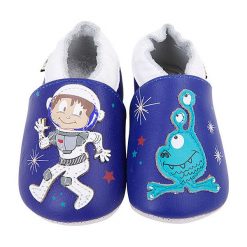 Buciki niemowlęce: Skórzane buty niemowlęce w kolorze niebieskim