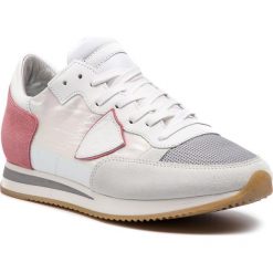 Sneakersy PHILIPPE MODEL - Tropez TRLD WO07 Blanc Rose. Białe półbuty damskie marki Philippe Model, na co dzień, bez wzorów, ze skóry, bez obcasa, na płaskiej podeszwie, bez zapięcia. Za 1159,00 zł.