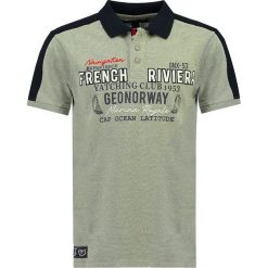 Koszulka polo w kolorze szarym. Szare koszulki męskie Geographical Norway Men, m, z nadrukiem, z bawełny, bez rękawów. W wyprzedaży za 90,95 zł.