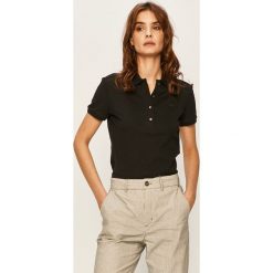Lacoste - T-shirt. Niebieskie bluzki damskie Lacoste, bez wzorów, z bawełny, casualowe, bez kołnierzyka. W wyprzedaży za 269,90 zł.