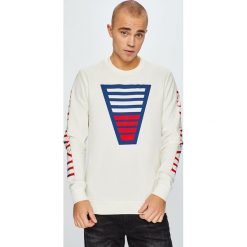 Only & Sons - Bluza. Białe bluzy męskie marki Only & Sons, s, z nadrukiem, z bawełny, z okrągłym kołnierzem, bez rękawów, bez kaptura. Za 119,90 zł.