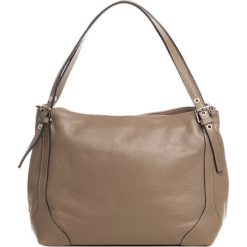 Shopper bag damskie: Skórzana torebka w kolorze jasnobrązowym – 40 x 28 x 16 cm