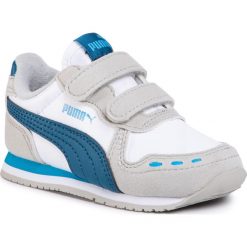 Sneakersy PUMA - Cabana Racer Sl V Inf 351980 85 Puma White/Dresden Blue. Niebieskie trampki chłopięce Puma, bez wzorów, ze skóry ekologicznej, na rzepy. Za 149,99 zł.