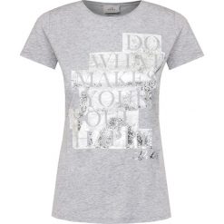 T-shirt DEHA EASY. Czarne bluzki damskie Deha, z nadrukiem, z jersey, z okrągłym kołnierzem. W wyprzedaży za 154,00 zł.