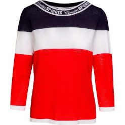 Sweter SPORTALM WAVE. Czerwone swetry damskie Sportalm, z nadrukiem, z dzianiny, bez rękawów, bez kaptura. Za 840,00 zł.