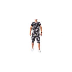 KOMPLET MĘSKI KOSZULKA + SPODENKI Z16 - CZARNY. Czarne spodenki i szorty męskie marki Ombre Clothing, s. Za 109,00 zł.