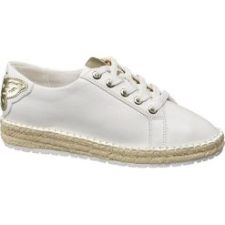 Sneakersy damskie Graceland białe. Białe sneakersy damskie marki Graceland, z materiału. Za 99,90 zł.