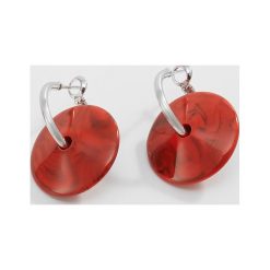 Kolczyki damskie: Whistles LOOP EARRING Kolczyki red