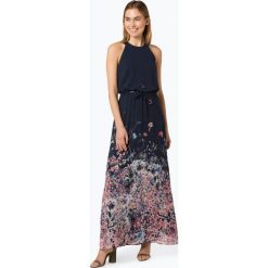 Esprit Collection - Damska sukienka wieczorowa, niebieski. Niebieskie sukienki damskie Esprit Collection, w kwiaty, wizytowe, bez kołnierzyka, bez rękawów. Za 499,95 zł.