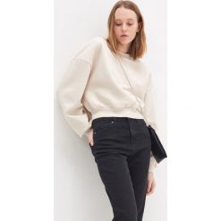 Krótka bluza basic - Kremowy. Białe bluzy damskie House, s, bez wzorów, z krótkim rękawem, krótkie, bez kaptura. Za 59,99 zł.