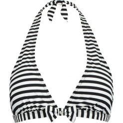 Biustonosz bikini w kolorze czarno-białym. Białe biustonosze z paskami marki Short Stories, w paski, z materiału. W wyprzedaży za 65,95 zł.