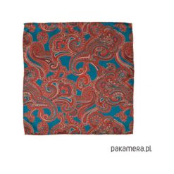 Poszetki męskie: Jedwabna poszetka w paisley