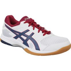 Asics Gel-Rocket 8 B706Y-100 buty do siatkówki męskie białe 46. Białe buty sportowe męskie Asics, z materiału, bez zapięcia, do siatkówki. W wyprzedaży za 189,99 zł.