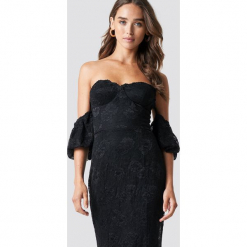 Trendyol Koronkowa sukienka maxi Carmen - Black. Szare długie sukienki marki Trendyol, na co dzień, z elastanu, casualowe, dopasowane. Za 323,95 zł.