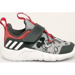 Adidas Performance - Buty dziecięce RapidaFlex Mickey. Czarne trampki chłopięce adidas Performance, z nadrukiem, z materiału, sportowe, z okrągłym noskiem, bez zapięcia. Za 169,90 zł.