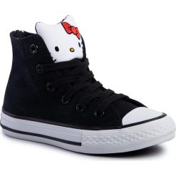 Trampki CONVERSE - Ctas Hi 363911C Black/Fiery Red/White. Czarne trampki dziewczęce Converse, bez wzorów, z gumy, na sznurówki. W wyprzedaży za 139,00 zł.