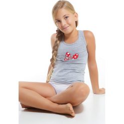 Dziewczęcy komplet: figi i top Minnie. Szare majtki dziewczęce Jadea, z bawełny. Za 43,99 zł.