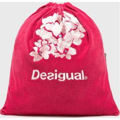 Desigual Sport - Plecak. Pomarańczowe plecaki damskie marki Desigual Sport, z haftami, z bawełny, sportowe. Za 129,90 zł.