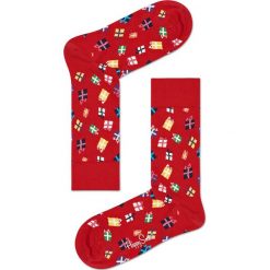 Skarpety Happy Socks Holiday Singles Gift (GIF01-4000). Różowe skarpetki damskie Happy Socks, z bawełny. Za 39,99 zł.