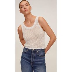 Mango - Top Netty. Bluzki damskie Mango, s, bez wzorów, z bawełny, z okrągłym kołnierzem. Za 79,90 zł.
