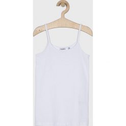 Blukids - Top dziecięcy 128-164 cm (2-pack). Białe bluzki dziewczęce Blukids, bez wzorów, z elastanu, z okrągłym kołnierzem, bez rękawów, bez kaptura. W wyprzedaży za 24,90 zł.