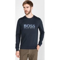 BOSS Bluza Niebieski. Niebieskie bluzy męskie Boss, l, z nadrukiem, z bawełny, bez kołnierzyka, bez rękawów, bez kaptura. Za 421,95 zł.