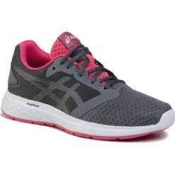 Buty ASICS - Patriot 10 1012A117 Steel Grey/White 022. Szare buty sportowe damskie Asics, bez wzorów, ze skóry ekologicznej, sportowe, do biegania. W wyprzedaży za 199,00 zł.