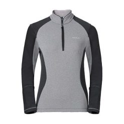 Bluzy sportowe damskie: Odlo Bluza damska Midlayer 1/2 zip PACT szara r. L (527081)